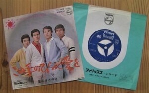 昭和歌謡ポップス★1960年代レトロ◆昭和40年代グループサウンズGS　ザ・サベージ 「この手のひらに愛を」ドーナツ盤EPレコード◎寺尾 聰