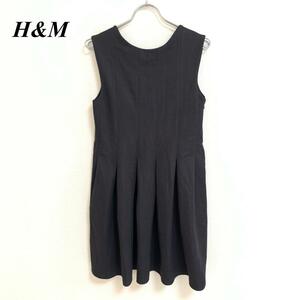 エイチアンドエム H&M プリーツワンピース XS(SS) ブラック □