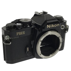 【ジャンク品】Nikon FM2 ニコン 高級 MF一眼レフ フィルムカメラ 人気機種 ブラック ボディのみ 黒 Fマウント ミラーアップ 現状 C4361