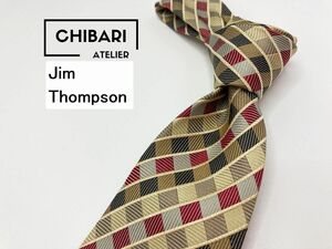 【超美品】Jim Thompson　ジムトンプソン　ドット柄 ネクタイ 3本以上 送料無料 メンズ ブラウン系　1104115