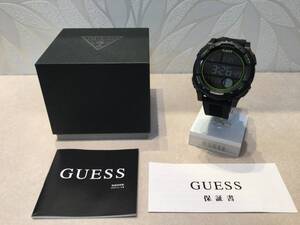 【新品】GUESS ゲス メンズ腕時計 GW0225G3 デジタル ブラック☆未使用