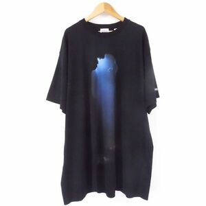 美品 BURBERRY バーバリー 8040684 ESCAPE Tシャツ ブラック XL コットン100％ 半袖 プリント メンズ AY4356W3