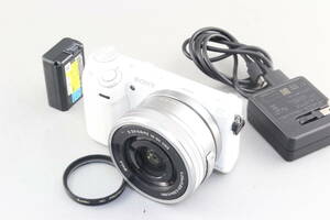 B+ (並品) SONY ソニー NEX-5R ホワイト PZ 16-50mm レンズキット 初期不良返品無料 領収書発行可能