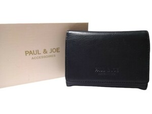 新品未使用 正規品 ポールアンドジョー アクセソワ PAUL & JOE ACCESSOIRES カードケース スモールフラワー ブラック 箱あり 