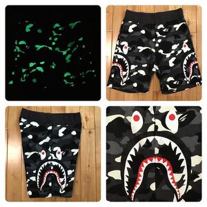 ★蓄光★ City camo シャーク ハーフパンツ Mサイズ ショーツ a bathing ape BAPE shark shorts エイプ ベイプ アベイシングエイプ i0929