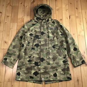 Windstopper BAPE camo モッズ コート Lサイズ a bathing ape HOODIE jacket エイプ ベイプ アベイシングエイプ パーカー ジャケット i4146