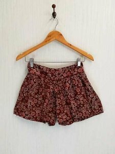 ap2703 ○送料無料 新品 (新古品) ZARA Girls ザラ ガールズ キッズ キュロット 164cm えんじ色 花柄 ウエストゴム スカート