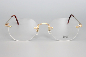 【未使用・新品】SABAE ORIGINAL FRAME ツーポイント No.328 COL.GOLD 52□20 145 H-3