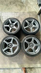 RACINGENKEI A356タイヤ ホイール4本セット M.A.T 18X71/2J 43 PCD1005H プリウス30/50 18インチ