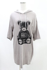 HYSTERIC GLAMOUR / BEAR BOOMBOXワンピース グレー H-24-12-12-1001-PU-OP-KB-ZT43