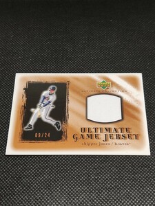 2001 UD ULTIMATE COLLECTION GAME JERSEY 09/24 CHIPPER JONES チッパー・ジョーンズ