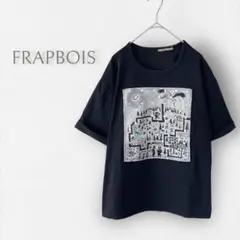【FRAPBOIS/フラボア】半袖Tシャツ イラスト メッシュ ドット柄 ロゴ