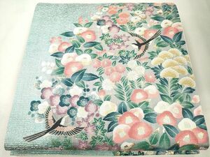 平和屋1■六通柄袋帯　花鳥文　金糸　逸品　CAAG2849eg