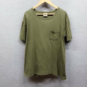 C123 ALPHA INDUSTRIES アルファ インダストリーズ 半袖 ポケット Tシャツ XL カーキ オリーブ クルーネック アメカジ ロゴ ピスネーム