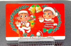 ペコちゃん ポコちゃん 未使用テレホンカード50度数 Ｍerry Christmas 1997 テレカ