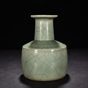 龍泉窯豆青釉 盤口瓶 唐物 陶磁器 中国美術 工芸品 HB901