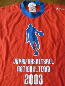 KIRIN MIZUNO JAPAN BASKETBALL NATIONAL TEAM 2003 タンクトップ　ノースリーブシャツ 赤 Lサイズ　非売品