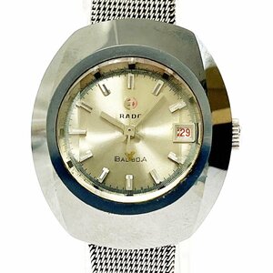 【1円スタート】RADO ラドー バルボア カットガラス SS シルバー文字盤 自動巻き レディース腕時計 ジャンク 277122