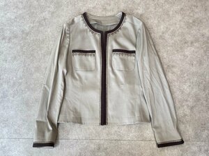 上品！ Lelian ノーカラージャケット レディース サイズ9 レリアン ☆ちょこオク☆服80