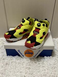 【美品】Reebok INSTAPUMP FURY 94 CITRON YELLOW US9.5 27.5cm リーボック インスタ ポンプフューリー