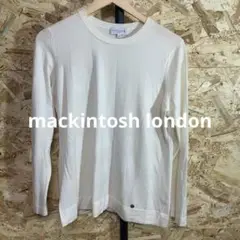 【番1847】mackintosh ニット　 L オフホワイト