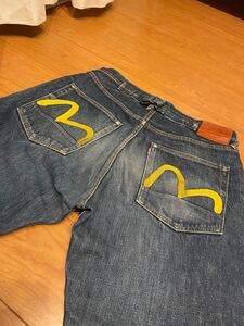 エヴィス EVISU デニム デニムパンツ No.2 lot.2004 35x35 シンチパック　イエローカモメ