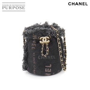 未使用 展示品 シャネル CHANEL ミニ バケット バッグ チェーン ショルダー デニム ブラック AP2603 ゴールド 金具 90259383