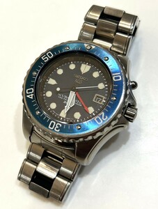 B7)100円～SEIKO/セイコー AGS スキューバマスター 5M45-6A30 チタン 