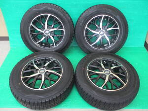 DUNLOP WINTERMAXX WM02 185/70R14 STRANGER【14×5.5J+43 4H-100】埼玉県発 現物確認OK♪4本set ノート デミオ マツダ2 フリード など