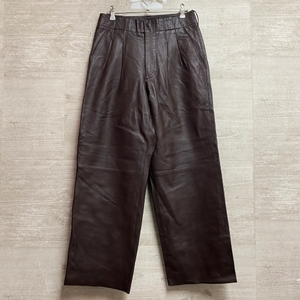  YOKE ヨーク　BELTED LEATHER 2TUCK TROUSERS YK21AW0271P size1 ブラウン　【中目黒B8】