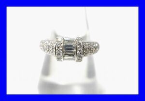 ○新品同様 プラチナ Pt900 ダイヤ 0.80ct 指輪リング 7.9g R0198