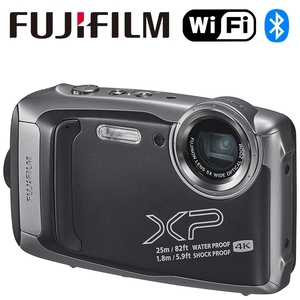 富士フイルム FUJIFILM FinePix XP140 ダークシルバー 防水 Wi-Fi Bluetooth搭載 アウトドア用 コンパクトデジタルカメラ コンデジ 中古