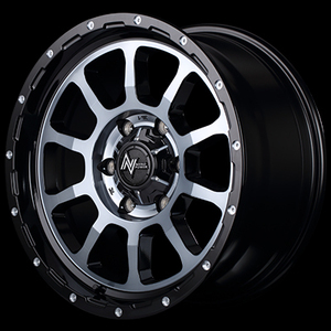 ハイエース ナイトロパワー M10 PERSHING 17x6.5 +38 ブラック/DC+マシニング/ブラッククリア GY NASCAR 215/60R17 200系 NITRO POWER