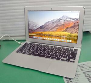 T11015n中古品 Apple MacBookAir Mid2014 新品SSD256GB搭載 OSインストール済み AC付属