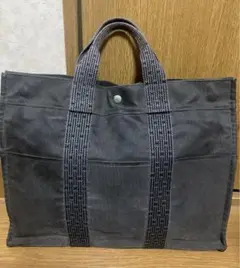 HERMES エルメス　エールライン　トート　MM キャンバス　バッグ　グレー