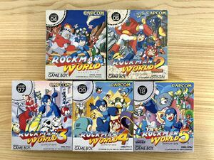 【限定即決】ROCKMAN WORLD ロックマンワールド5種（1&2&3&4&5）箱‐取説‐別紙あり CAPCOM カプコン DMG‐RWJ N.2792 ゲームボーイ レトロ