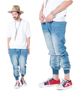 glamb グラム nelson easy denim〈ネルソンイージーデニム リブ スウェット ヴィンテージ加工 希少