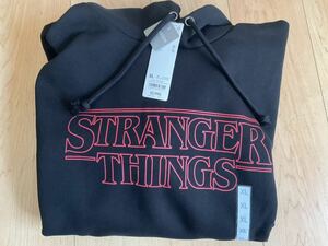 新品 XLサイズ　GU ヘビーウェイトスウェットパーカ Netflix ストレンジャー・シングス stranger things black 黒