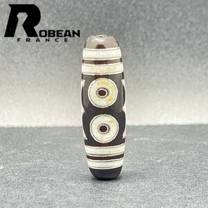 ★上級 EU製 定価5万円★ROBEAN・チベット天珠★パワーストーン アクセサリー 天然石 金運 お守り プレゼント 約43.4*13.5mm 1002H188