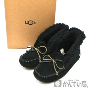 19074 UGG【アグ】ALENA アレーナ モカシン スリッポン ブラック サイズ：23cm レディース 1112278【中古】USED-A