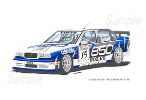 イラスト ボルボ 850 BTCC A4サイズ