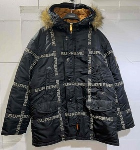 Supreme 18aw Logo Tape N-3B Parka Size-L シュプリーム ロゴテープパーカー ジャケット