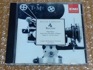 [CD]Carl Davis ロンドンフィル【WALTON:FILM MUSIC】Suites from The Battle of Britain 空軍大戦略/ヘンリー5世/お気に召すまま EMI UK盤