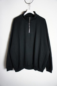 美品23AW MARKAWARE マーカウェア QUATER ZIP PULL OVER ORGANIC COTTON HEAVY FLEECE スウェット プルオーバー A23C-05CS03C 1黒401O