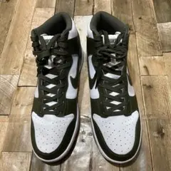 【新品試着程度】レア！Nike Dunk High ホワイト/オリーブ 28.0