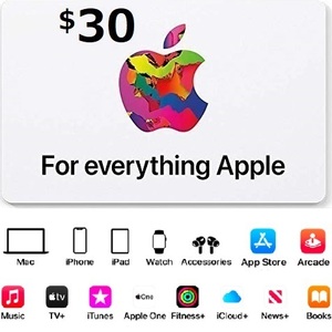 USA版 apple Gift Card $30 card iTunes アップル ギフトカード 30ドル分 北米 コード渡し