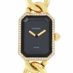 シャネル プルミエールL ダイヤベゼル ブランドオフ CHANEL K18（イエローゴールド） 腕時計 K18 中古 レディー