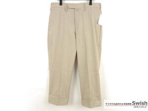 Z177■DELUXE デラックス■新品　BANCARIO　クロップド ピケ パンツ L BEIGE■