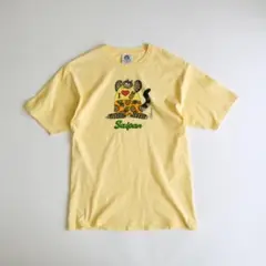 クリバンキャット　90s 両面プリント半袖Tシャツ　黄　M 古着