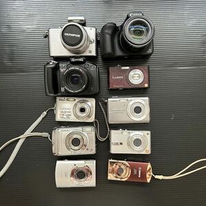 デジカメまとめ Canon IXY Power Shot Panasonic LUMIX CASIO EXILIM FUJIFILM FINEPIX Nikon Coolpix OLYMPUS （動作未確認 中古品）